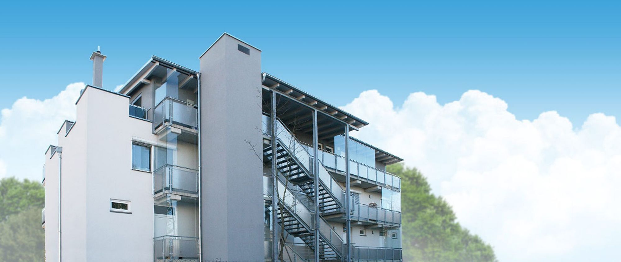 Modernes mehrstöckiges Haus